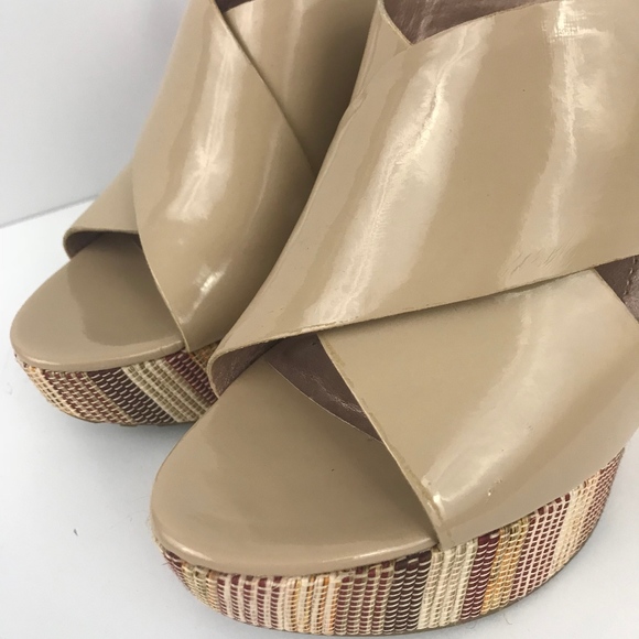 BCBGeneration Patent Leather Imana Platform Wedges - Picture 4 of 8